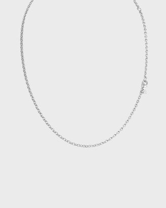 18k White Gold Belcher Chain Necklace, 2.8mm