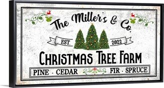 Personalized Christmas Tree Farm Co Sign Holiday Gift Custom Name Home Decor For Friends Canvas Print