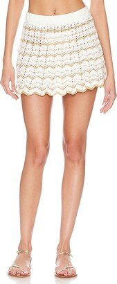 My Beachy Side Hand Crochet Chevron Pattern Mini Skirt