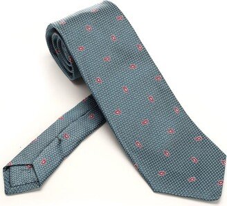 Patterned-Jacquard Pointed Tip Tie