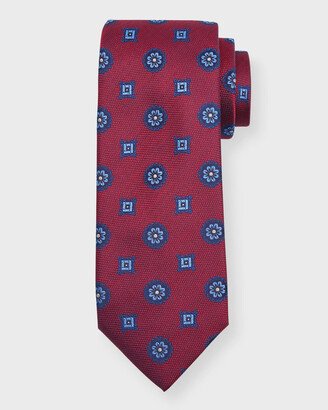 Men's Medallion Jacquard Silk Tie