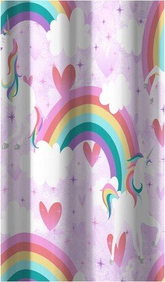 Unicorn Rainbow Kids' Shower Curtain