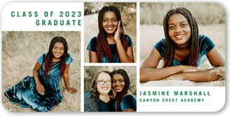 Graduation Announcements: Modern Student Graduation Announcement, White, 4X8, Signature Smooth Cardstock, Rounded