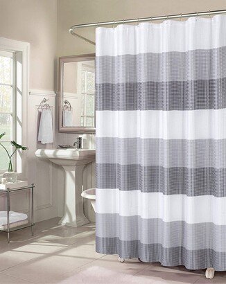 Shades Ombré Waffle Texture Shower Curtain-AF