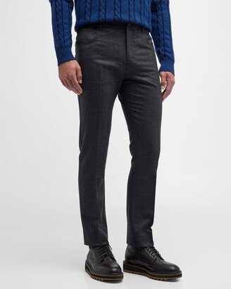 Men's Tonal Check Wool Pants