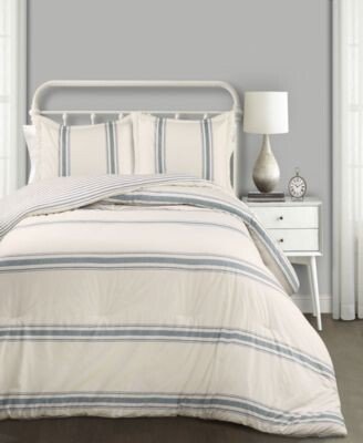 Farmhouse Stripe Reversible 3 Pc. Comforter Set Collection