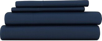 Linens & Hutch Solid Navy 4-Piece Sheet Set