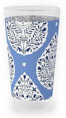 Outdoor Pint Glasses: Conway Paisley - Cobalt And Navy Outdoor Pint Glass, Blue