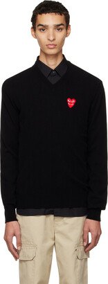 Black Double Heart Sweater