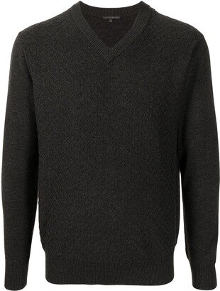 SHIATZY CHEN waffle-knit V-neck jumper-AA