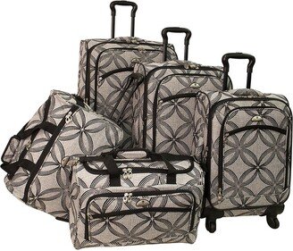 Silver Clover 5Pc Spinner Luggage Set