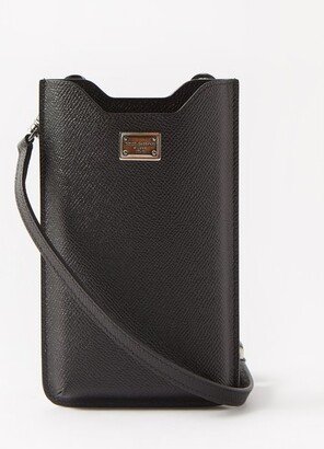 Logo-plaque Leather Cross-body Phone Pouch