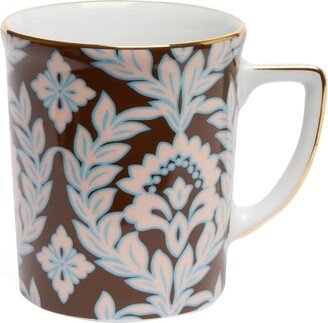 Leaf-Print Porcelain Mug