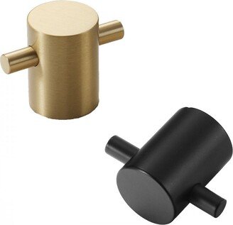 Black Brass T Bar Knob Handle Gold Cylinder Cupboard Pulls Drawer Handle Dresser Cabinet Knobs Wardrobe Handles Pulls Hardware
