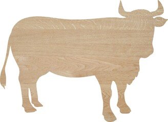 Bull, Male Cow, Cow Laser Cut, Unfinished Wood