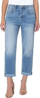 The Real Boyfriend Rolled Cuff in Lansing (Lansing) Women's Jeans