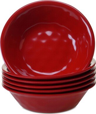 6-Pc. Red Melamine All-Purpose Bowl Set