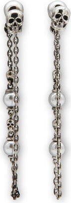 Skull Chain-Linked Earrings