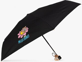 Folding Umbrella With Logo Unisex - Black-AA