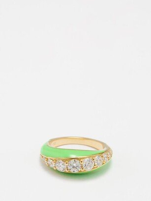 Remi Diamond, Enamel & 18kt Gold Ring