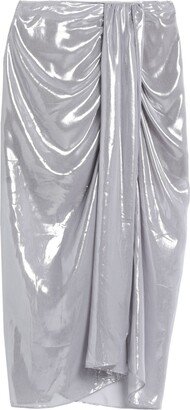 SIMONA A Midi Skirt Silver