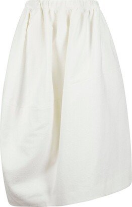 Mid-Rise Asymmetric Midi Skirt