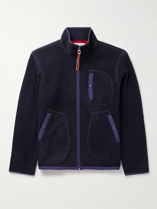 Something Shell-Trimmed Wool-Blend Fleece Jacket