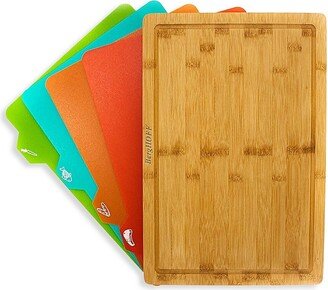 5-Piece Bamboo Cutting Board Set