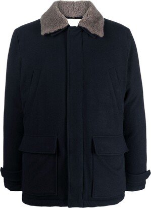 Padded Single-Breasted Wool Coat