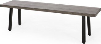 Pointe Outdoor Industrial Aluminum Dining Bench