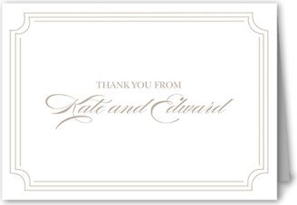 Wedding Thank You Cards: Serene Soiree Thank You Card, White, 3X5, Matte, Folded Smooth Cardstock