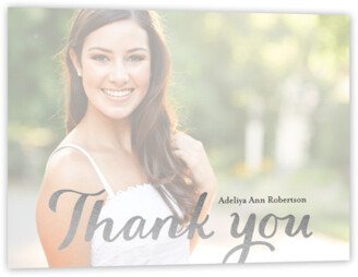 Thank You Cards: Glistening Gratitude Thank You Card, Silver Foil, Matte, Signature Smooth Cardstock, Square