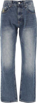 Logo-Patch Straight-Leg Jeans-AI