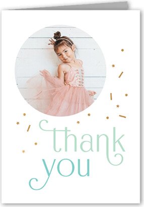 Thank You Cards: Splendid Sentiment Thank You Card, Green, 3X5, Matte, Folded Smooth Cardstock