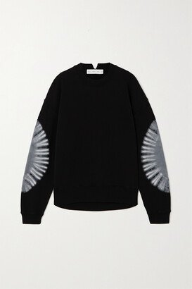 Tie-dyed Cotton-jersey Sweatshirt - Black