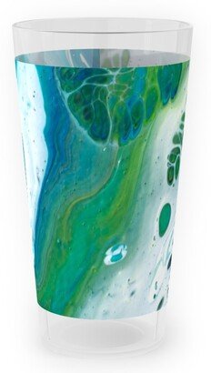 Outdoor Pint Glasses: Acrylic Flow Outdoor Pint Glass, Green