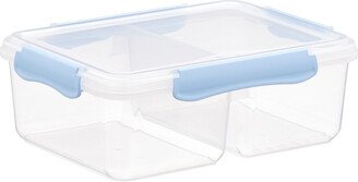 The 2.1 qt. Plastic Food Container Divided Light Blue