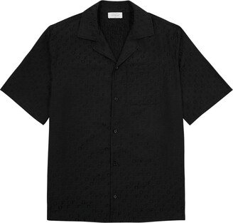 Logo-jacquard Silk-blend Shirt