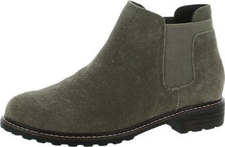 Kelsey 14 Womens Suede Slip On Ankle Boots