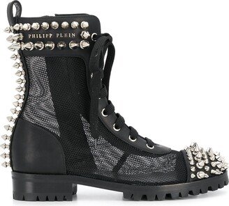 Studded 35mm Lace-Up Boots