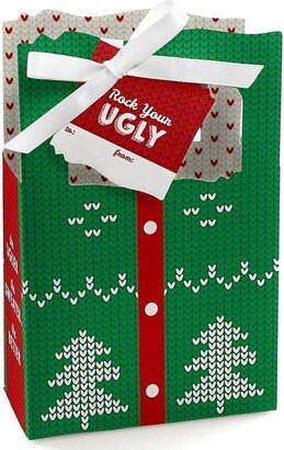 Big Dot of Happiness Ugly Sweater - Holiday Christmas Party Favor Boxes - 12 Count