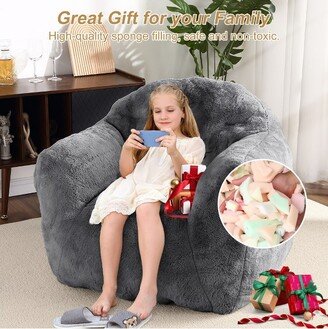 Giant Bean Bag Chair Sofa Large BeanBag Sofa with Armrests for Living Room, Bedroom, High-Density Foam Filled Sofa Chair for Aults and Kids