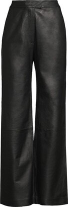 Genesis Leather Straight-Leg Pants