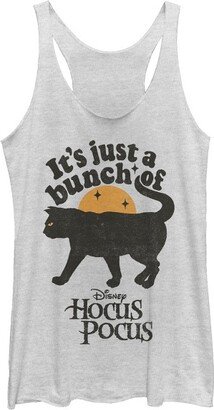 Hocus Pocus Women' Diney Hocu Pocu Binx Cat Racerback Tank Top - White Heather - X Large