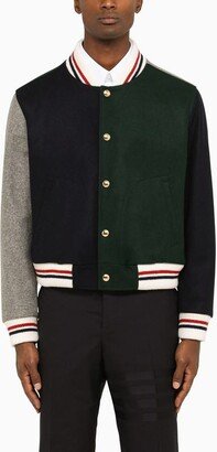 Color-block bomber jacket in