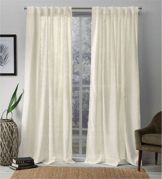 Curtains Bella Sheer Hidden Tab Top Curtain Panel Pair, 54 x 84