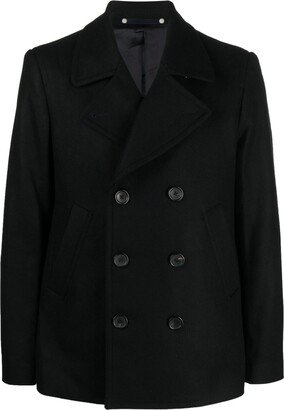 Double-Breasted Wool-Blend Coat-BH