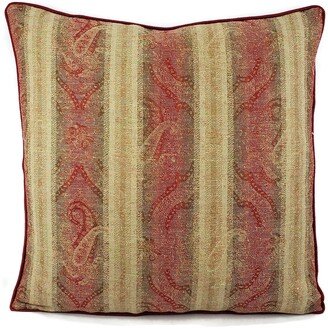 Mulberry Home Misty Paisley in Red & Oli Pillow Cover - 20 X Wool Linen Damask Cushion Case