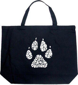 Dog Mom - Large Word Art Tote Bag