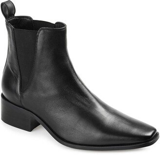 Journee Signature Brooklee Leather Chelsea Boot